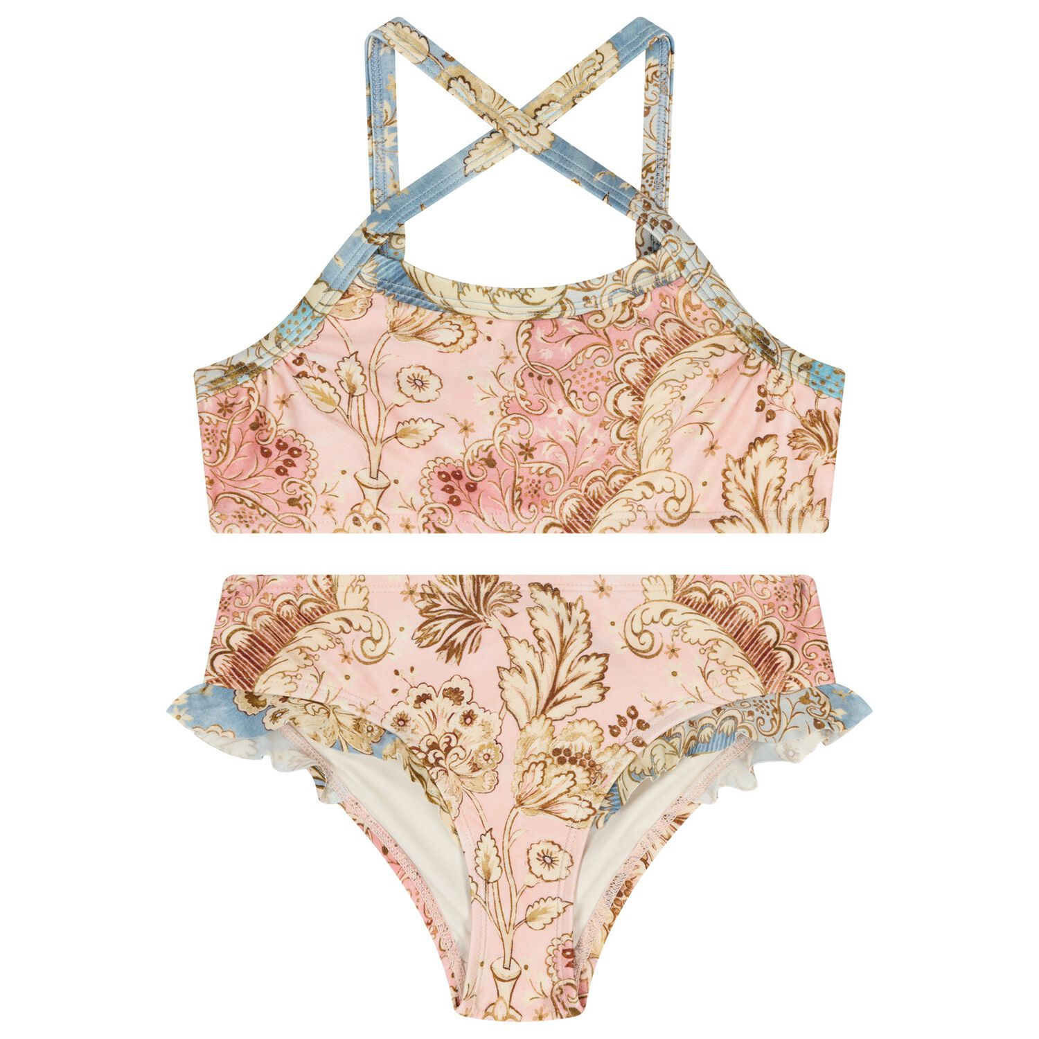 بيكيني باللونين الزهري و الوردي للبنات , 1, hi-res