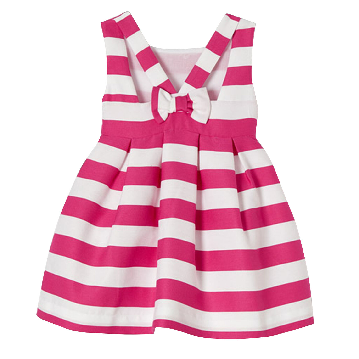 Girls Pink & White Striped Dress, 1, hi-res image number null