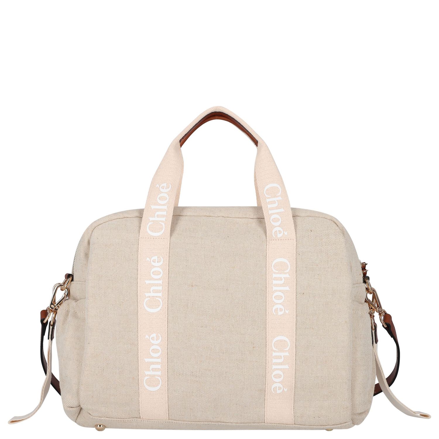 Baby Girls Beige Logo Changing Bag, 1, hi-res