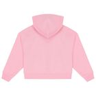 Girls Pink Logo Hooded Top, 1, hi-res