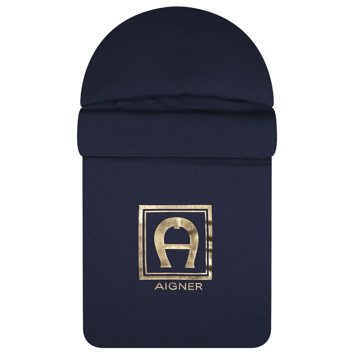 Baby Boys Navy Blue & Gold Logo Nest , 3, hi-res