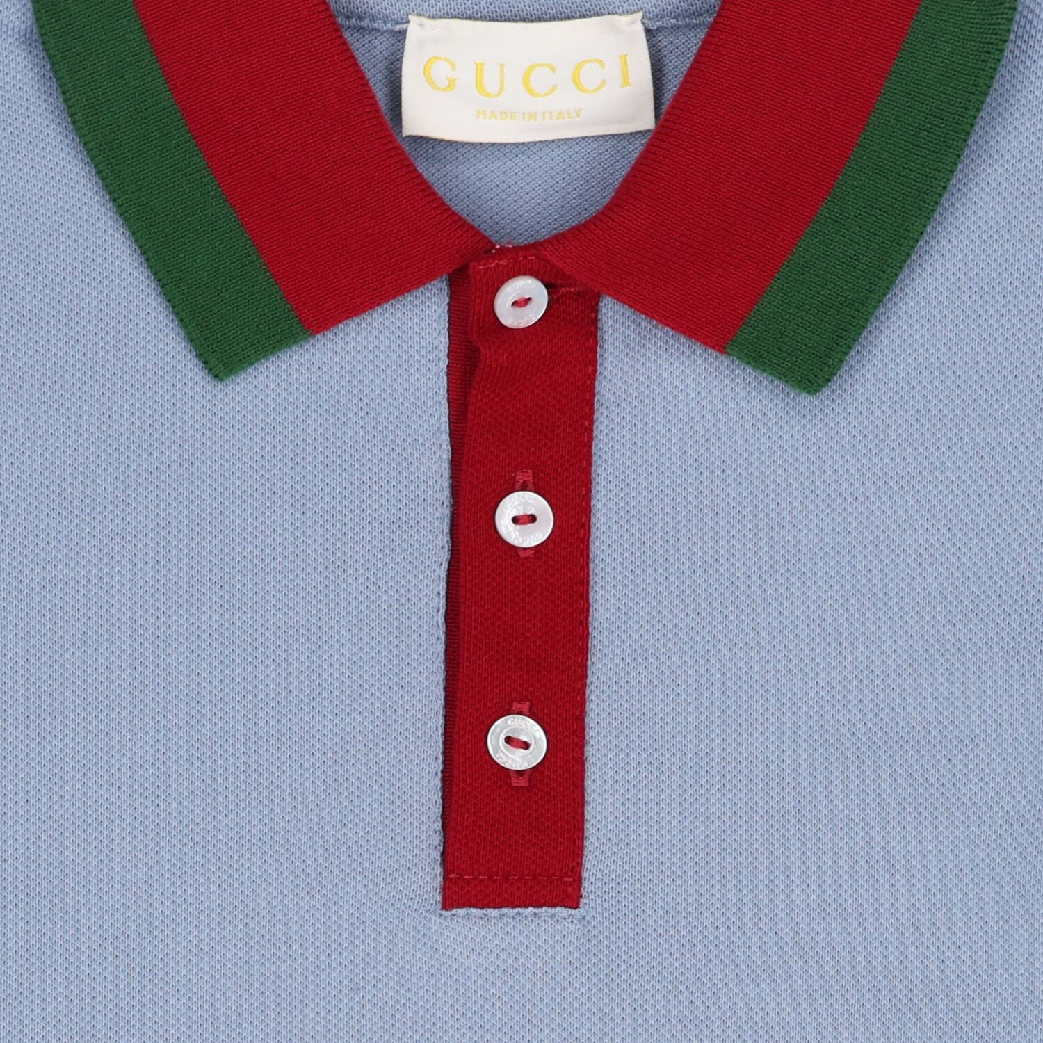 Younger Boys Blue Web Stripe Polo Shirt, 1, hi-res image number null