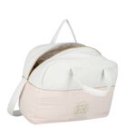 Baby Girls White & Pink Logo Changing Bag, 2, hi-res