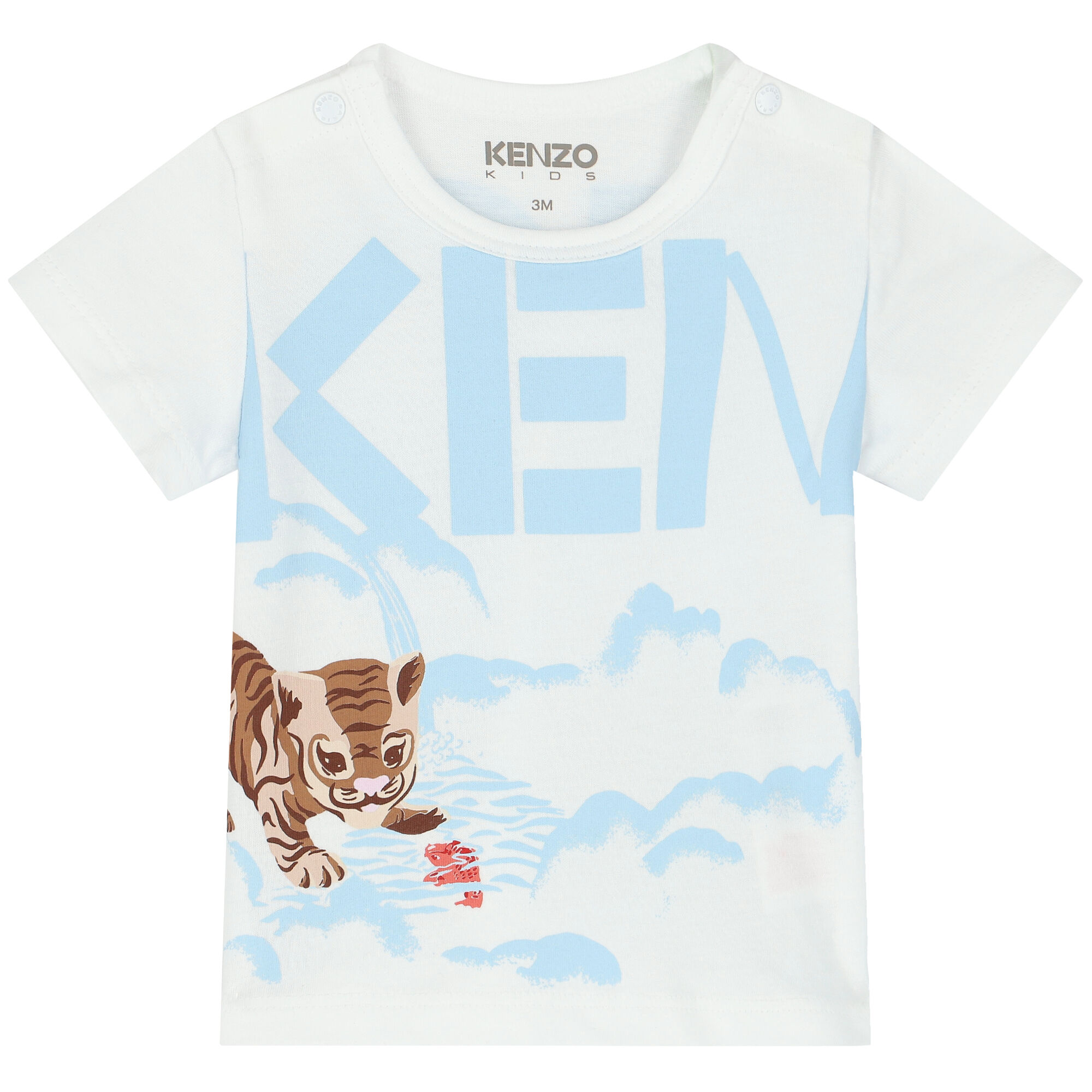 KENZO KIDS Baby Boys White Logo Shorts Set Junior Couture UAE