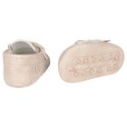 حذاء موكاسين جلد ما قبل المشي للأولاد باللون البيج, 2, hi-res