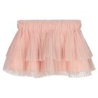 Girls Pink Tulle Blouse, 1, hi-res