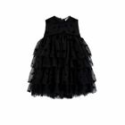 Girls Black Tulle Dress, 1, hi-res