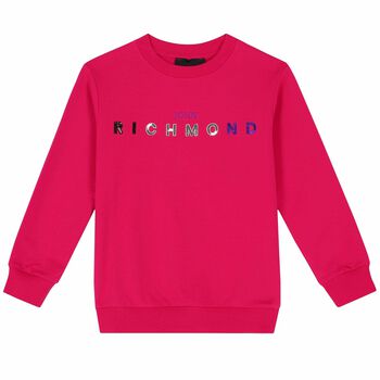 Girls Pink Logo Sweatshirt