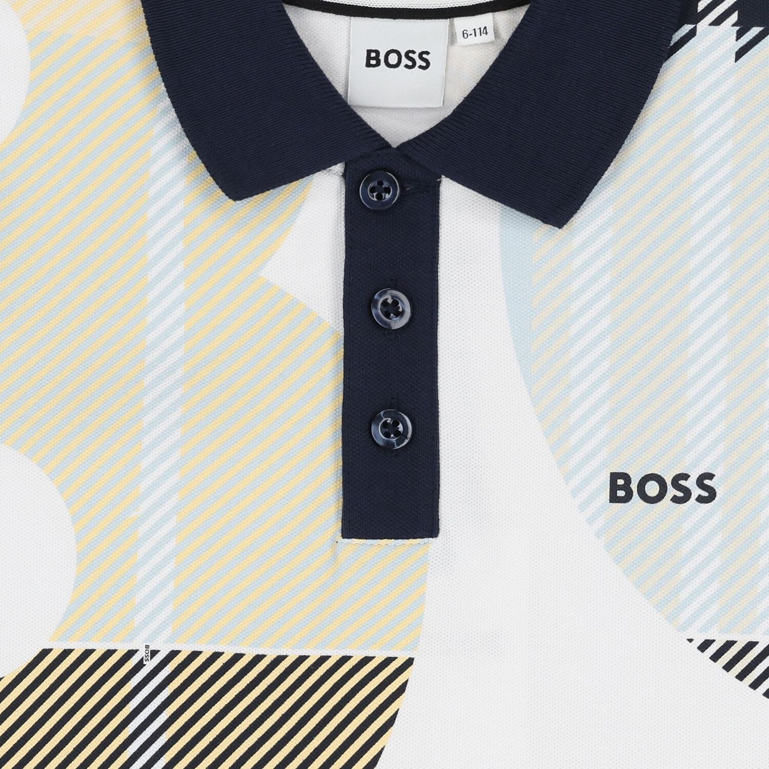 Boys White Logo Polo Shirt, 1, hi-res