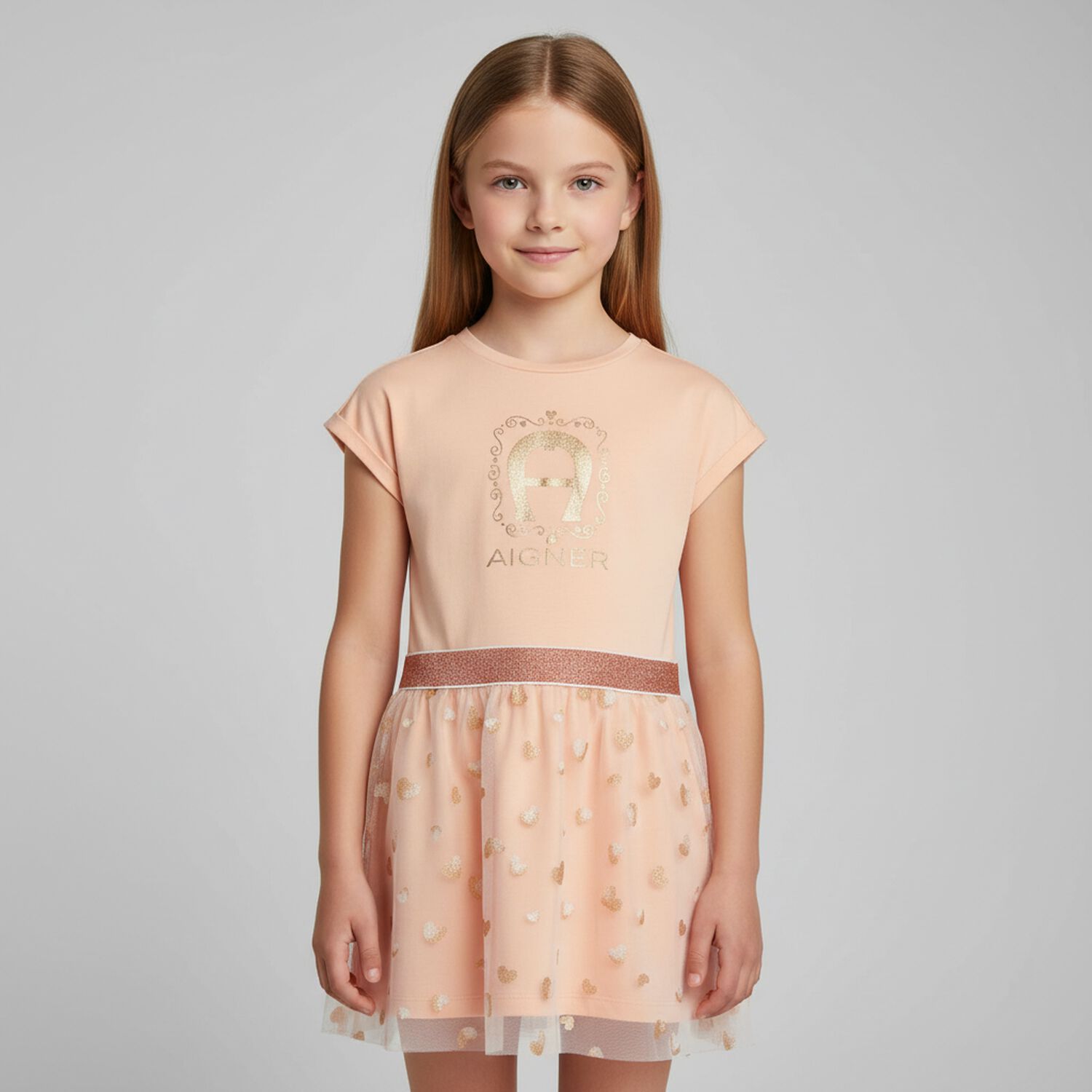 Girls Pink Cotton Dress, 1, hi-res image number null