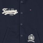 توب بالشعار مع غطاء للرأس باللون الكحلي للاولاد, 1, hi-res