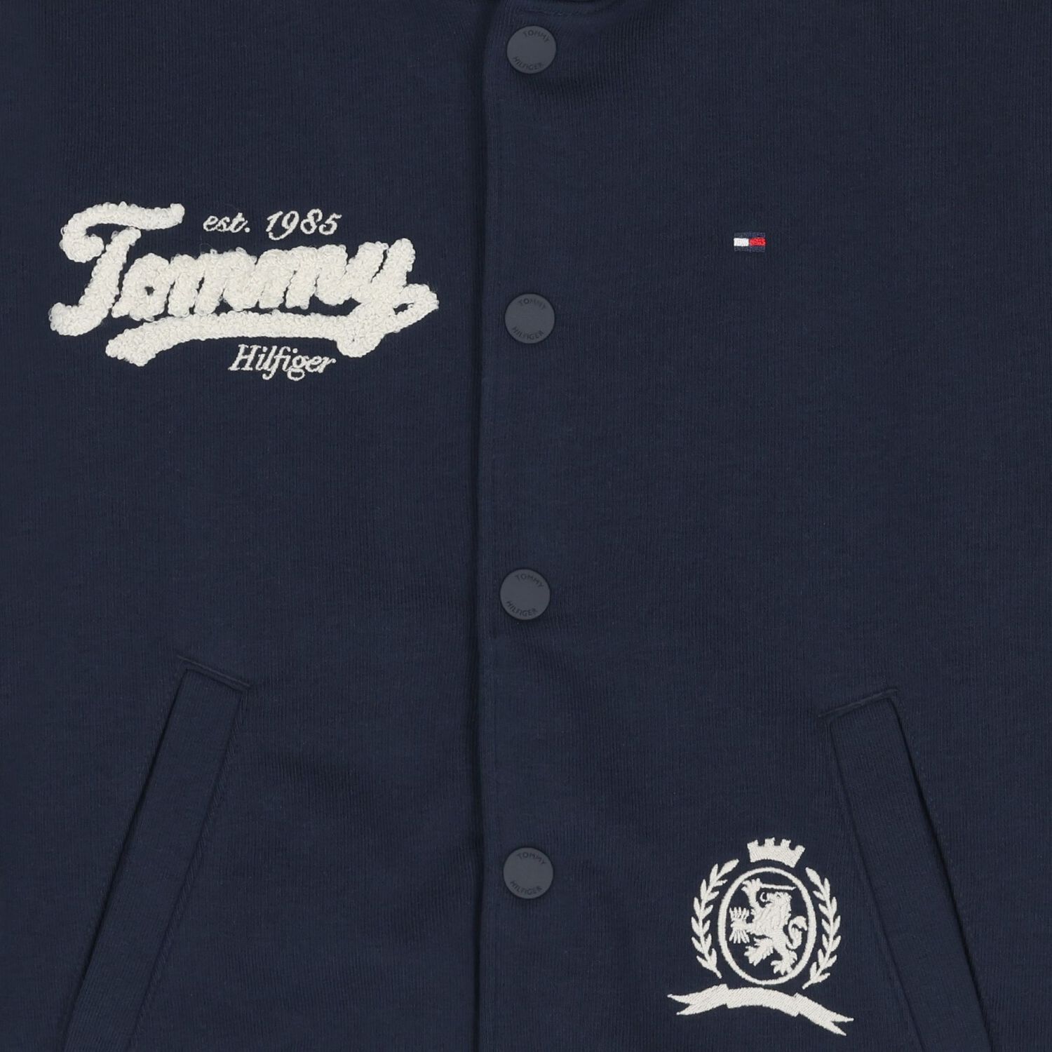 توب بالشعار مع غطاء للرأس باللون الكحلي للاولاد, 1, hi-res image number null