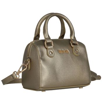 Girls Gold Faux Leather Handbag