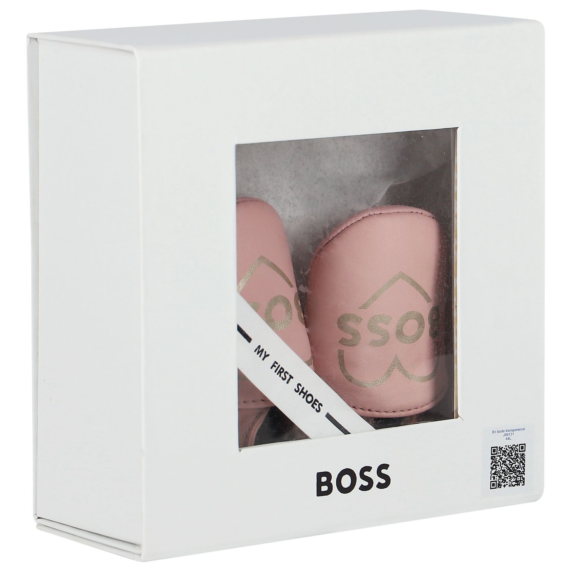 BOSS Baby Girls Pink Logo Pre Walker Shoes Junior Couture UAE