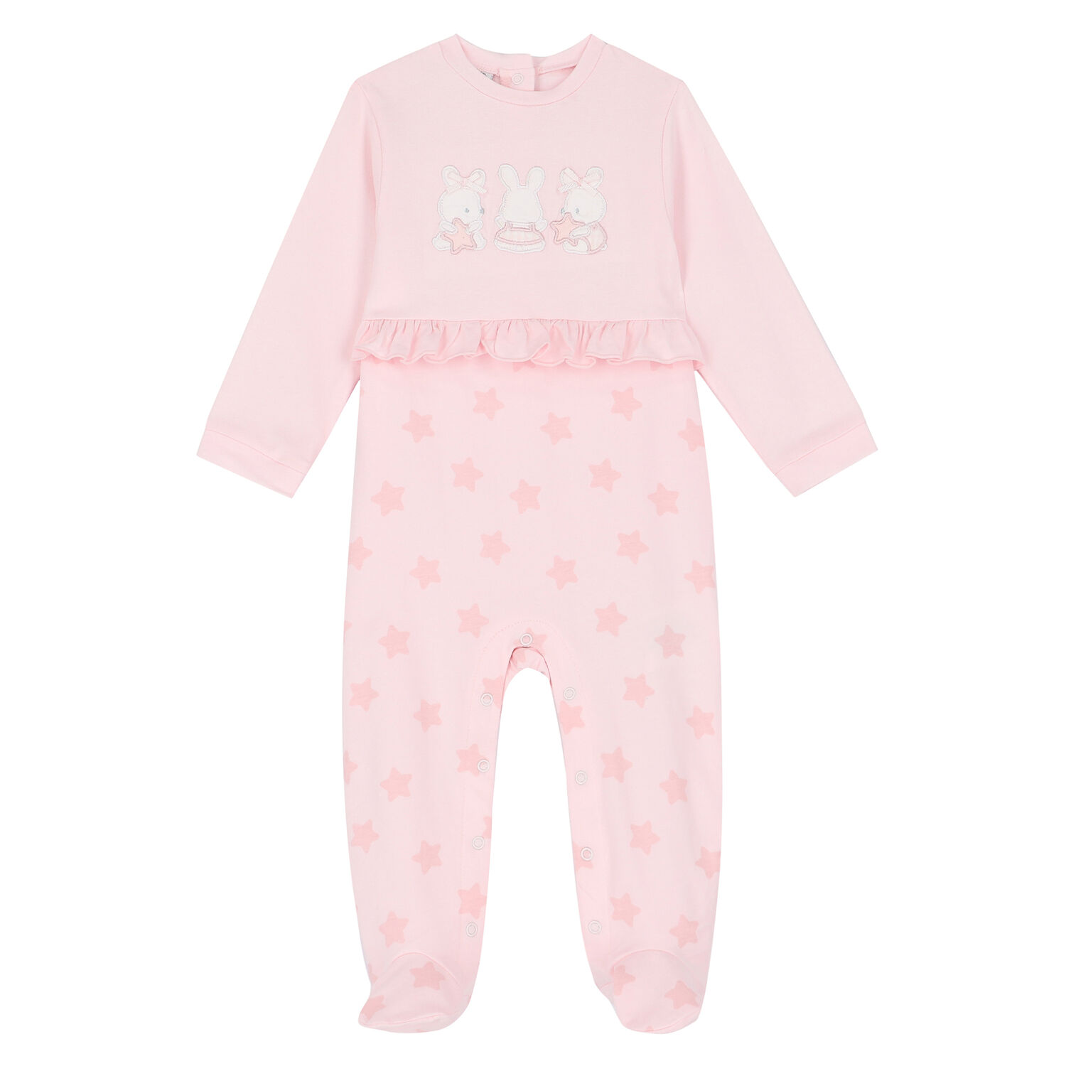 Baby Girls Pink Bunny Babygrow, 2, hi-res image number null