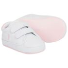 Baby Girls White Logo Trainers, 1, hi-res