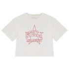 Girls White logo T-Shirt, 1, hi-res