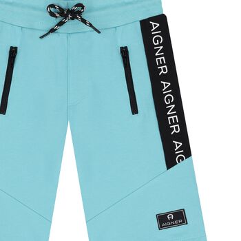 Boys Aqua Logo Shorts