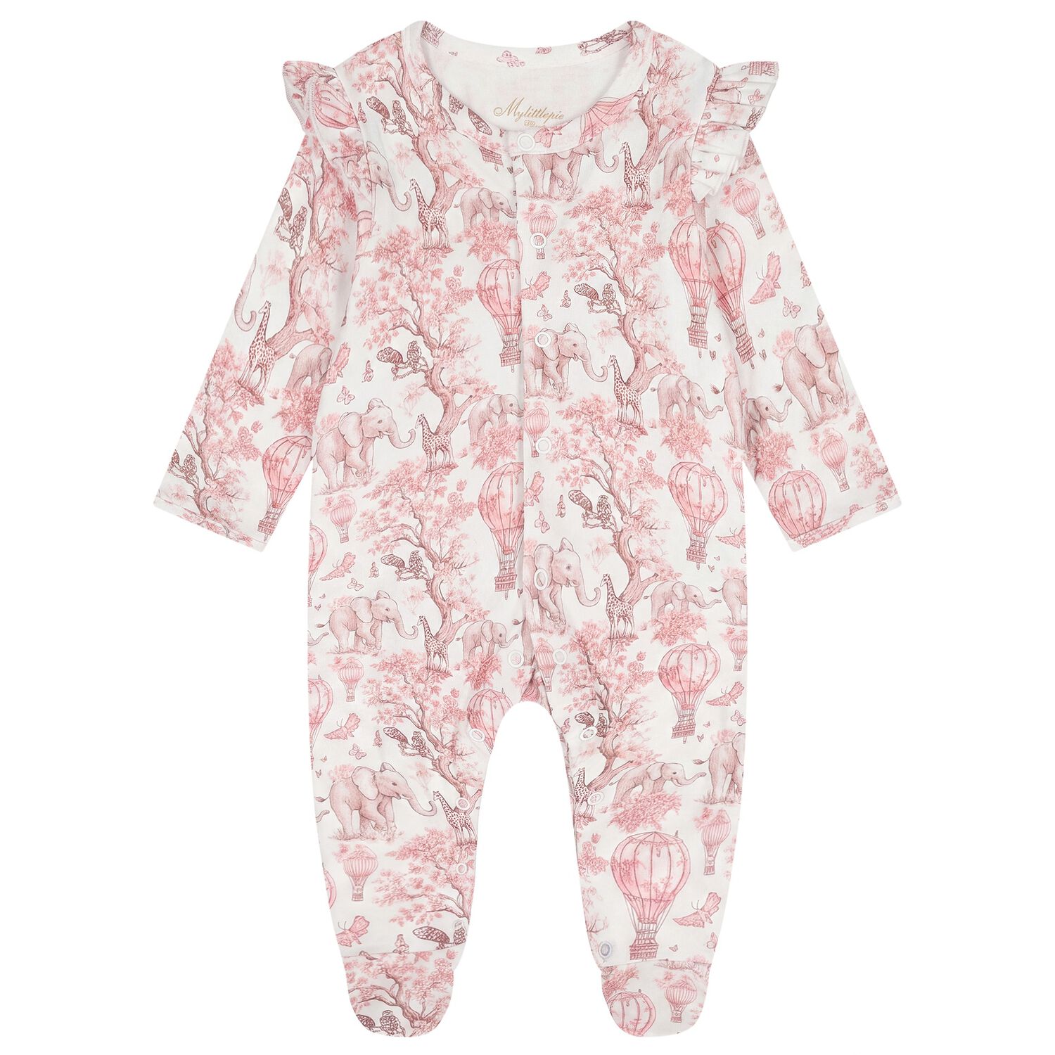 ملابس أطفال أفريقية بيضاء ووردية للبنات, 1, hi-res