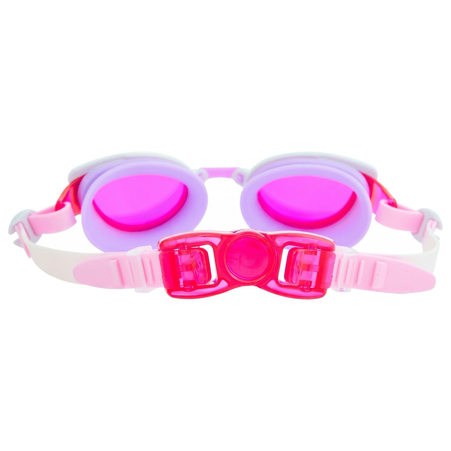 Girls White & Purple Cat Eye Swimming Goggles, 1, hi-res