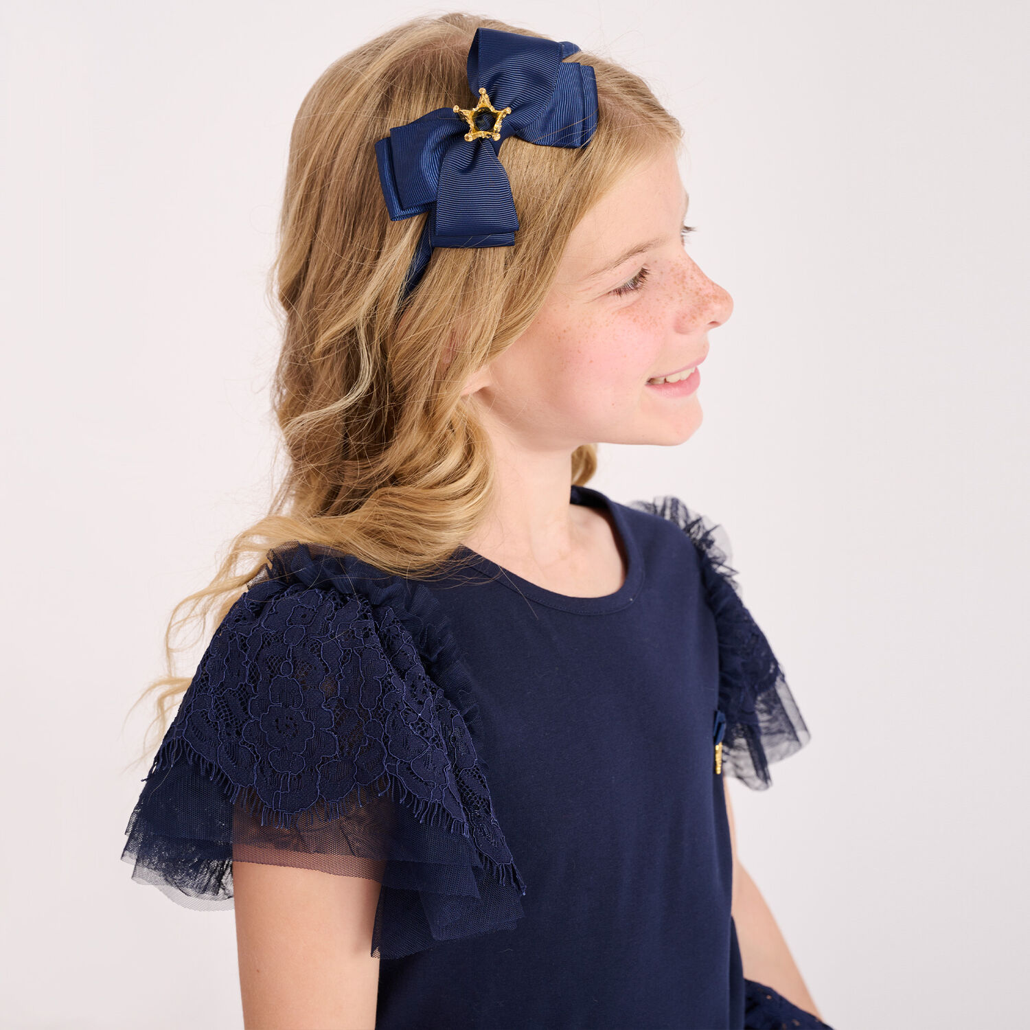 Girls Red Lace Top, 3, hi-res image number null