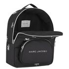 Girls Black Logo Backpack, 1, hi-res