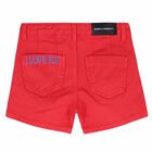 شورت باللون الأحمر للبنات, 3, hi-res