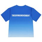 Blue Oversized Ombre Softskin Logo T-shirt, 1, hi-res