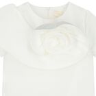 Girls White & Pink Flower Skirt Set, 1, hi-res