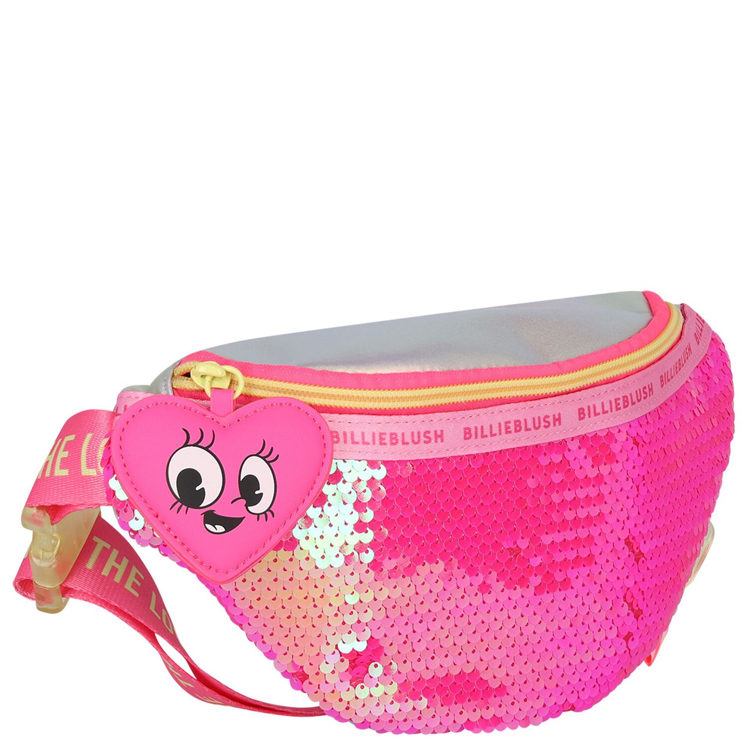 Girls Pink & Silver Sequin Belt Bag ( 25cm ) , 1, hi-res