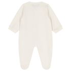 Ivory & Gold Logo Babygrow, 1, hi-res
