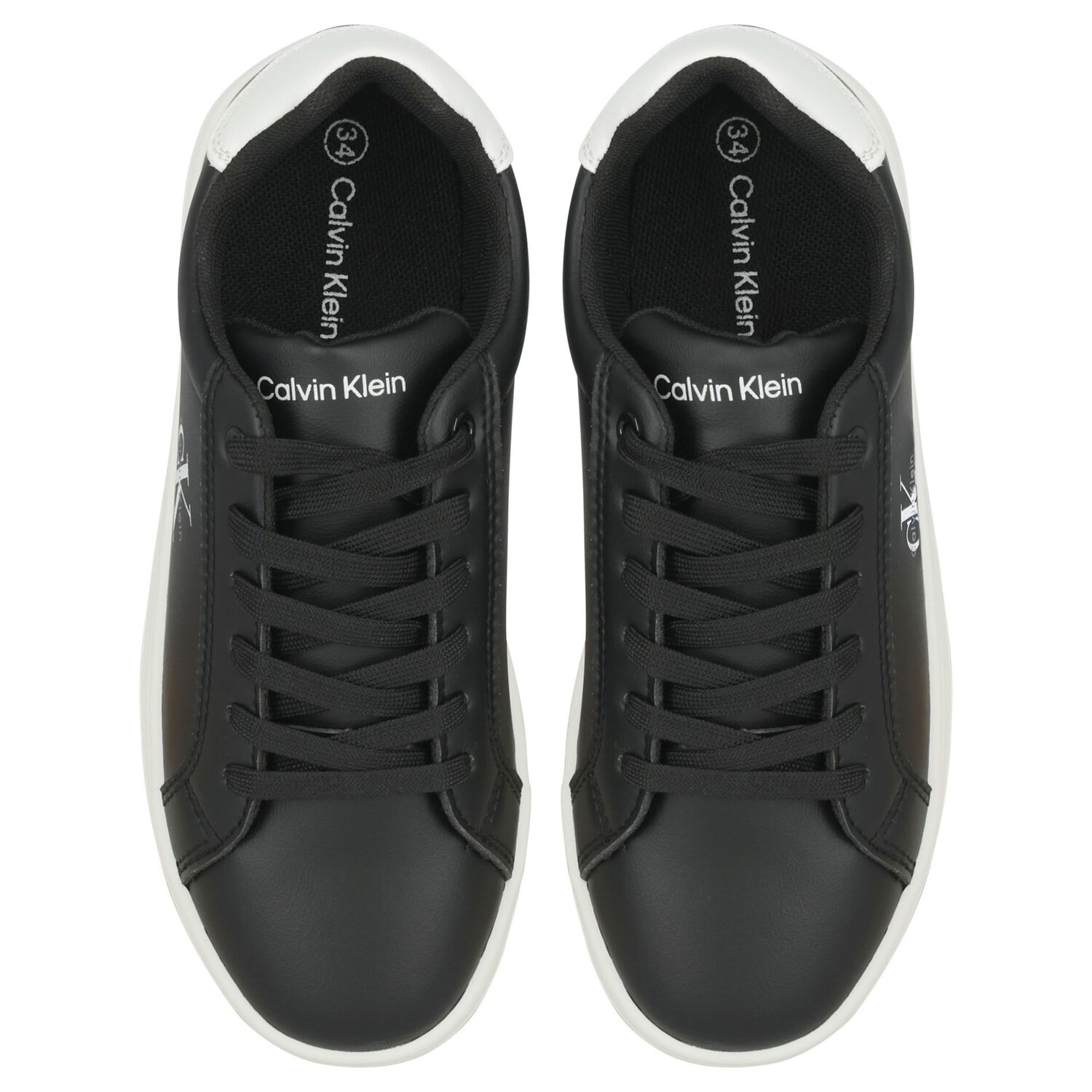 Black & White Logo Trainers, 1, hi-res
