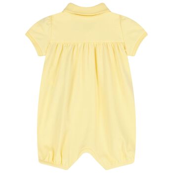 Baby Girls Yellow Logo Romper