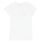 Girls White Logo T-Shirt, 1, hi-res