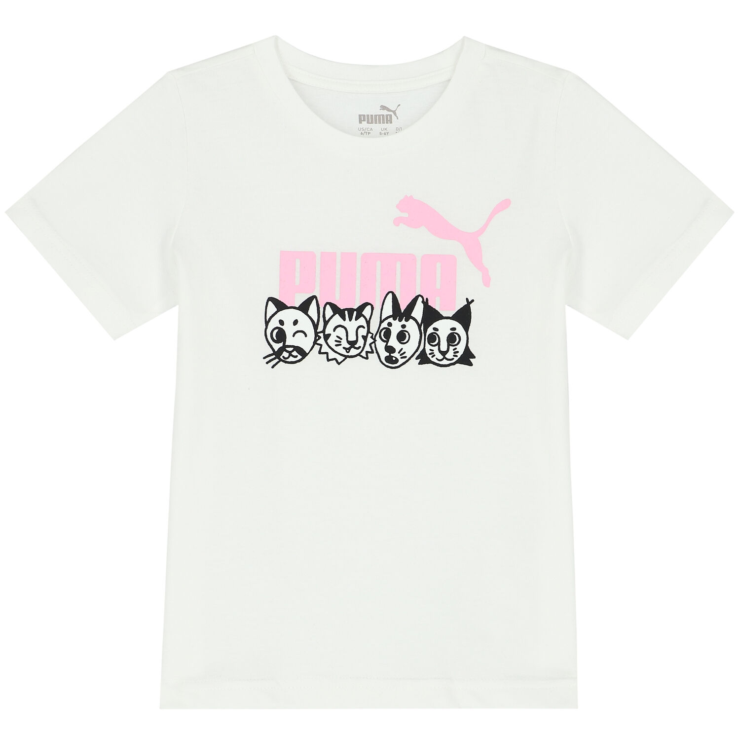 Girls White Logo T-Shirt, 2, hi-res