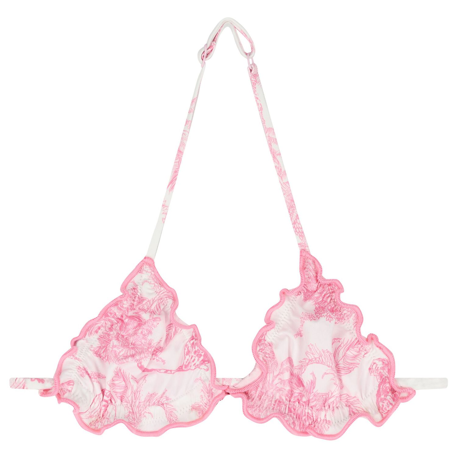 بيكيني بنقشة الغابة باللونين الوردي و الابيض للبنات , 1, hi-res