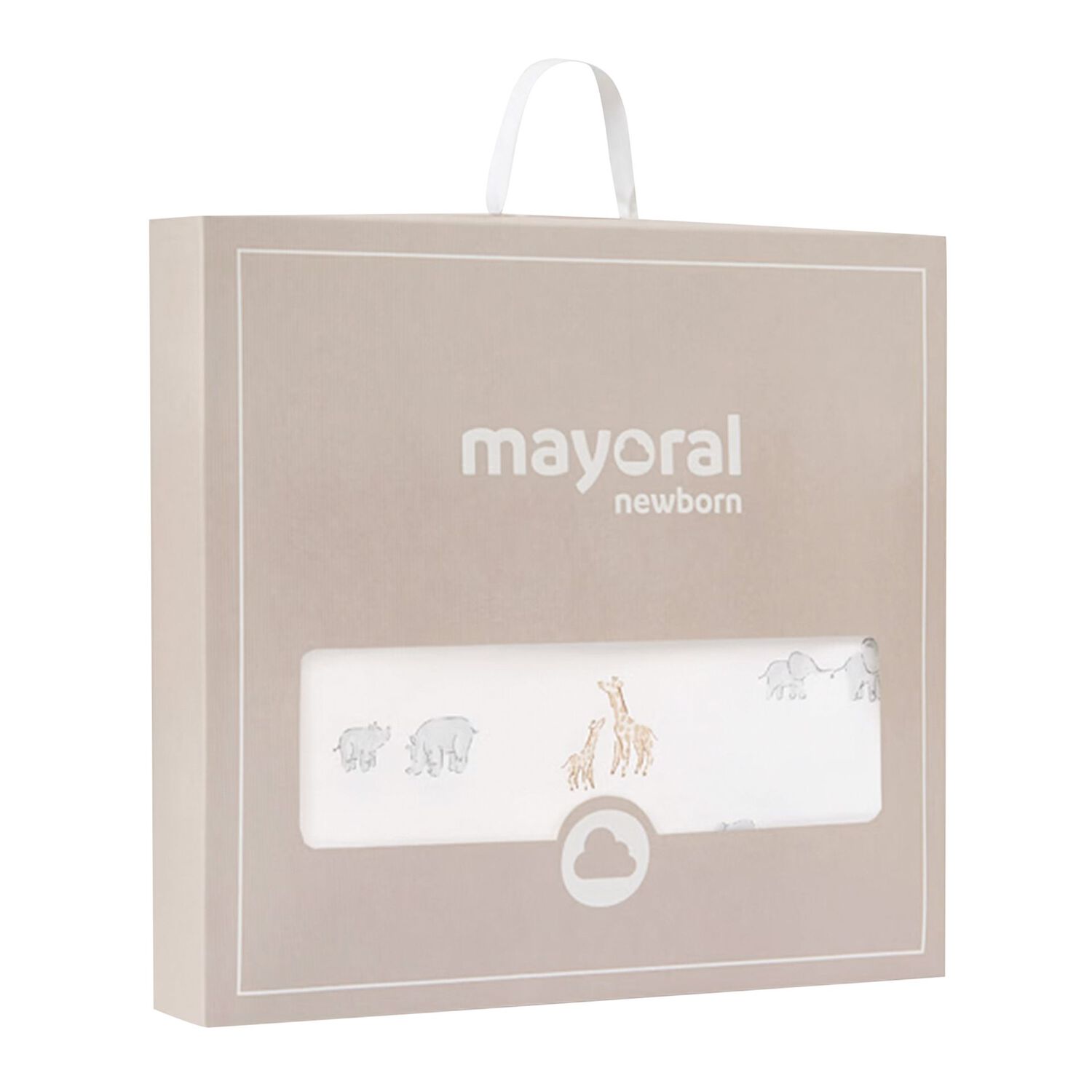 بطانية أطفال برسومات حيوانات بيضاء, 3, hi-res