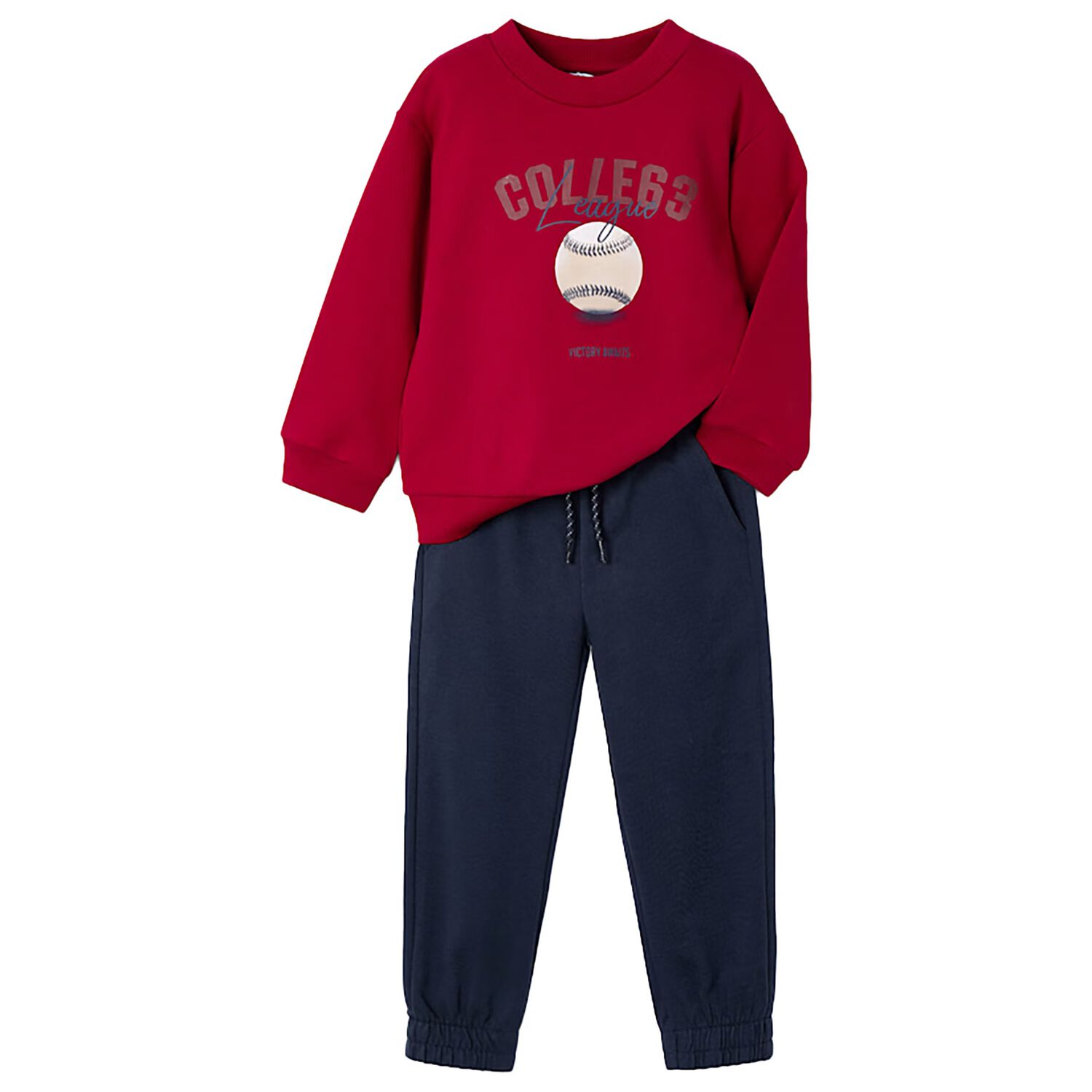 Boys Red & Navy Blue Tracksuit, 1, hi-res