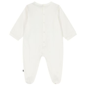 Ivory Teddy Bear Logo Babygrow