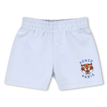 Younger Boys Blue Tiger Logo Shorts
