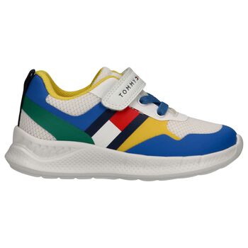 Boys Multi-Coloured Logo Trainers