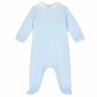 Baby Boys Blue Logo Babygrow, 1, hi-res