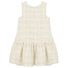 Girls Ivory & Gold Dress Set, 1, hi-res
