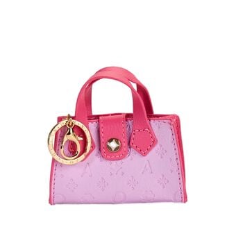 Girls Pink & Purple Mini Handbag Keychain ( 9CM )