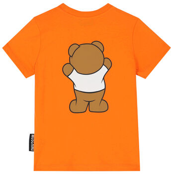 Orange Teddy Bear Logo T-Shirt