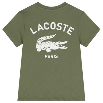 تيشيرت اولاد بالشعار باللون الاخضر