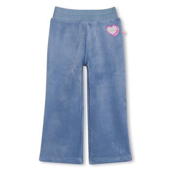 Girls Blue Heart Flared Trousers
