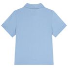 Boys Blue Logo Polo Shirt, 6, hi-res