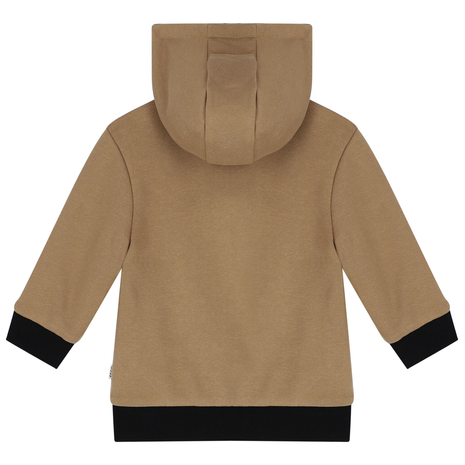 Younger Boys Black & Beige Reversible Zip Up Top, 1, hi-res