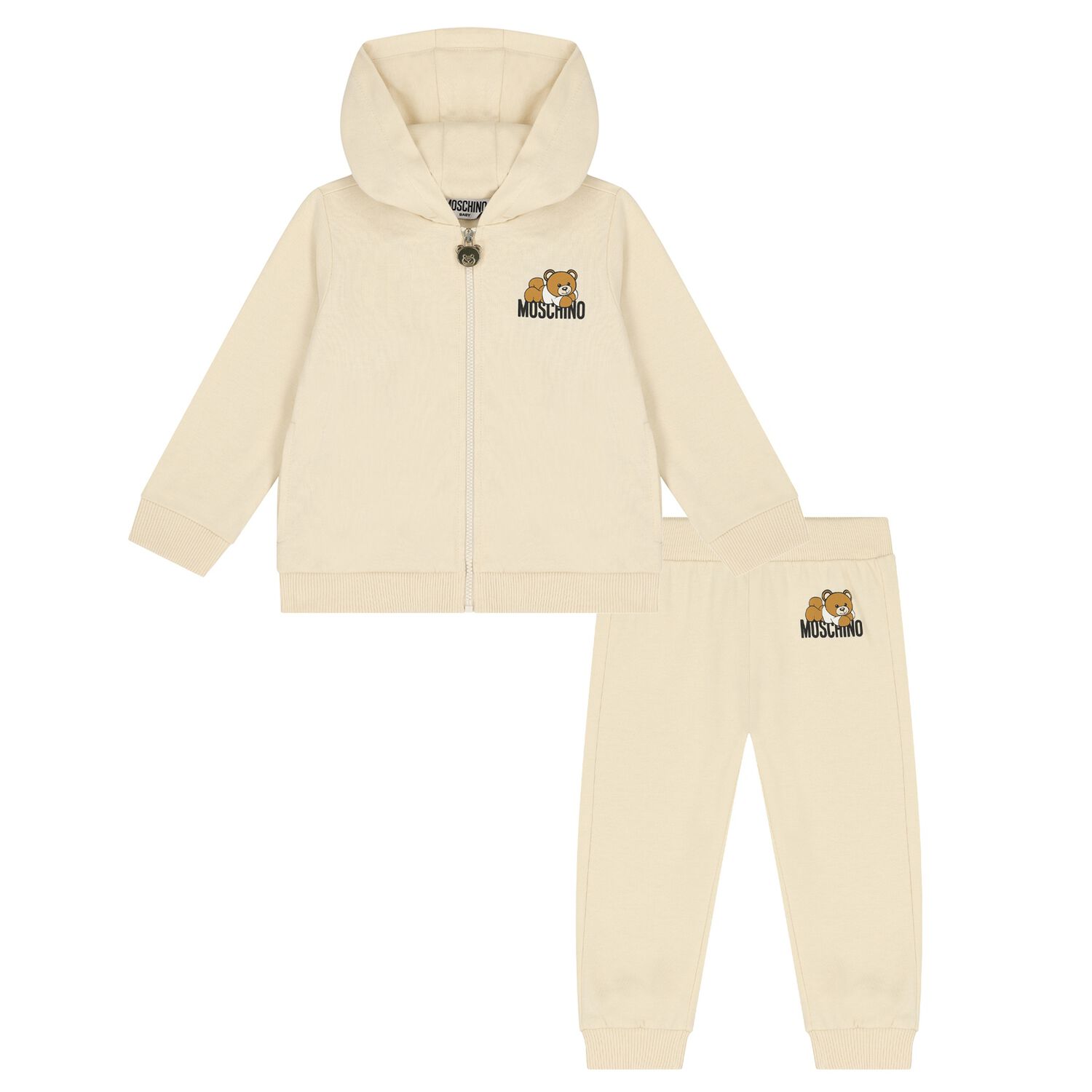 Beige Teddy Bear Logo Tracksuit, 1, hi-res image number null